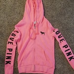 PINK full zip hoodie